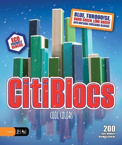 Wooden blocks CitiBlocs City Blocks cool color set 200 piece