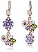Betsey Johnson Spring Fling Faceted Bead Flower Mismatch Drop Earrings