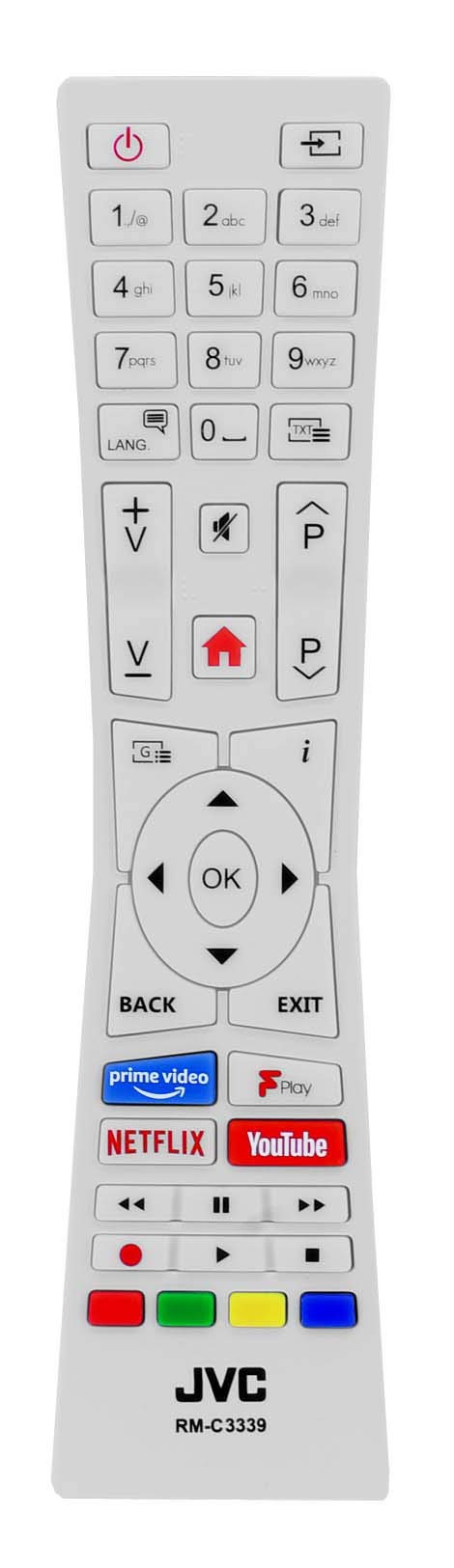 JVC RM-C3339 30102236 RC43101P Genuine Remote Control for Smart LED TVs