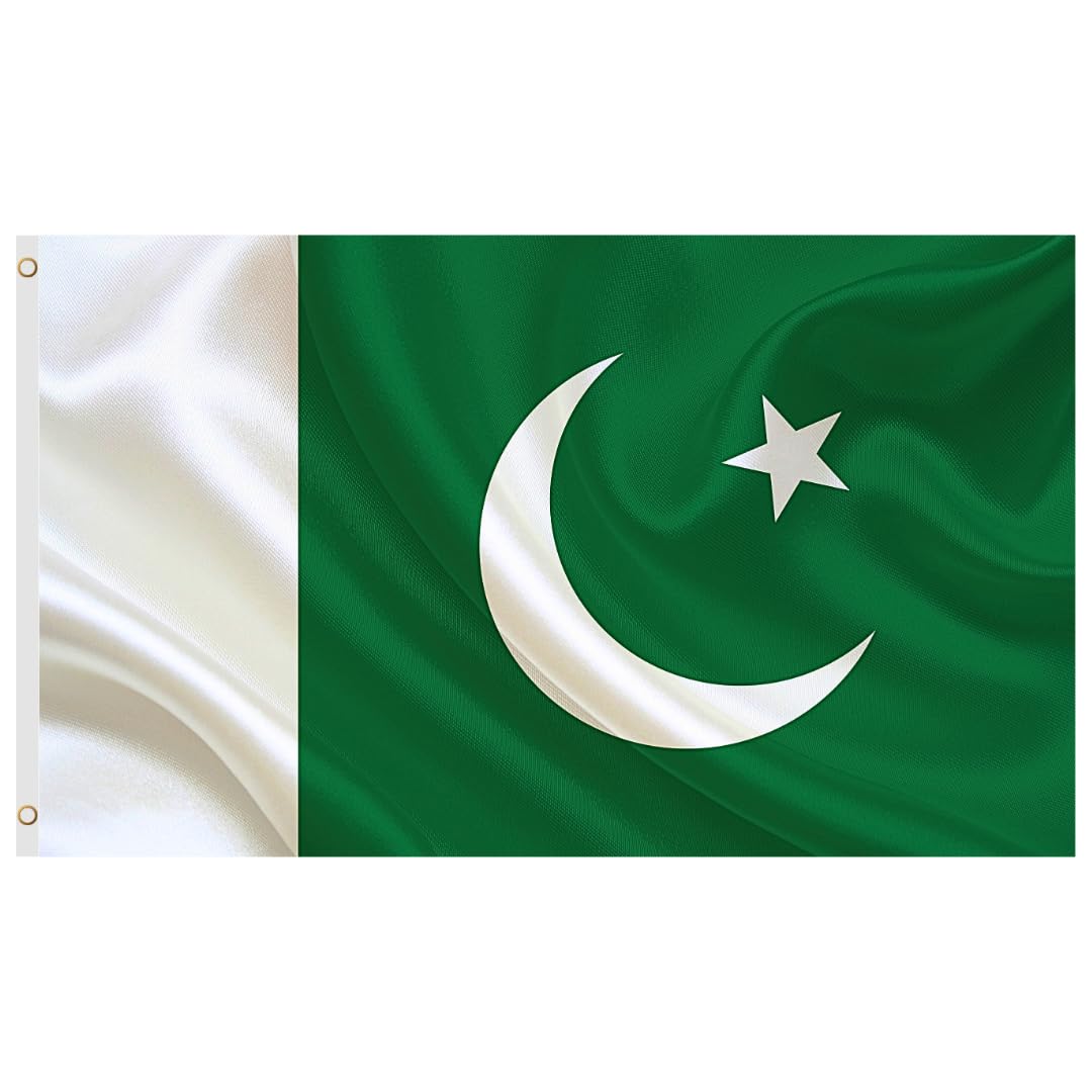 Second Ave Pakistan Flag 5ft X 3ft Large With Brass Eyelets Pakistani National Sports Cricket Party Celebration Banner Flag