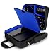USA GEAR Console Carrying Case Compatible with PS4 Pro and Playstation 4 Slim - Accessory Storage for Controllers, Cables, Headsets and Padded Shoulder Strap - Fits All PS4 and PS3 Models - Blue primary