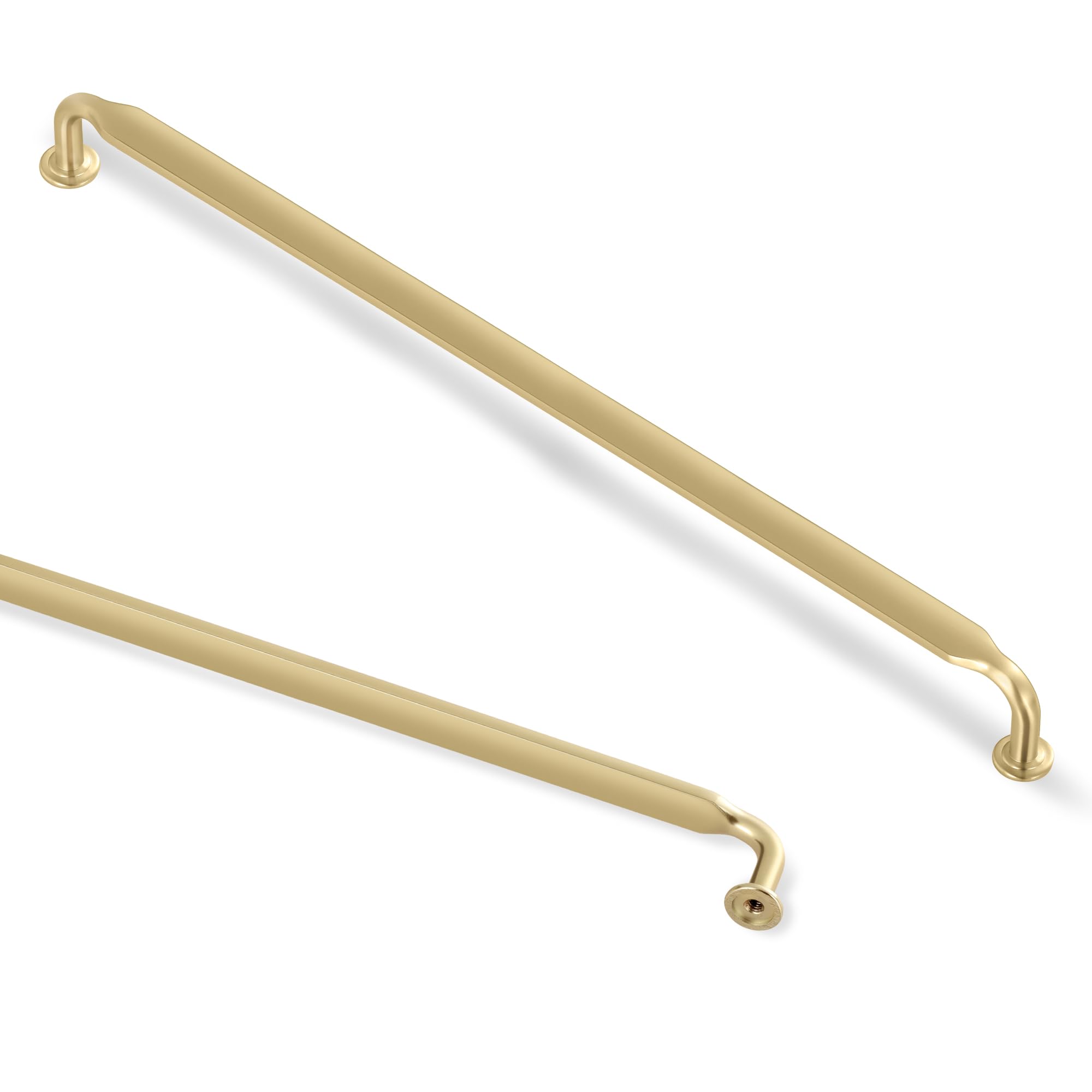 Photo 1 of Lardmon 10 Pack Brushed Gold Simply Modern Cabinet Pulls 12.6 Inch(320mm) Hole Center Kitchen Cabinet Handles Solid Drawer Pulls Heavy Duty Zinc Alloy Kitchen Hardware, 13 Inch(334mm) Total Length