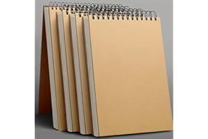 1 Piece Vintage Kraft Sketchbook Watercolor Paper Top Spiral Bound Drawing Pad 30 Sheets Acid-Free Art Paper 5.82 x 4.13 Inch