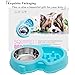 UPSKY Slow Feeder Dog Cat Bowls Double dog bowls 2 in 1 Fun Feeder Eco-friendly Durable Preventing Choking Design Bowls for Small Dogs and Cats