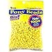 Darice 06121-2-06 1000 Count Pony Beads, 9mm, Opaque Lemon (2 pack)
