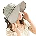Women UPF 50+ Sun Protective Foldable Straw Hat Wide Brim Hat on Beach Sunscreen Visor Holiday Sunhat Dark Grey