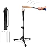 Wiseek Kids Baseball Tee, 20.87 to 31.29 Inches Batting Tees for Baseball with Carry Bag, Portable Stable Baseball Tees for Hitting, Tripod Tanner Tee for Baseball Practice Stand Aged 3-8 Years