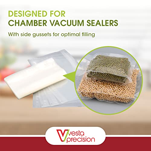 Vesta Precision 5sided Chamber Vacuum Sealer Bags Side Gusseted