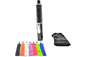 LNTVOM Metal Tobacco Pipe Aroma Lighter with Volcanic Rock,Cigar Lighters Torch Ligters Butane Refillable,Slim Butane Torch Lighter,Multipurpose Handheld Lighters Metal All-in-One Tube(Black)