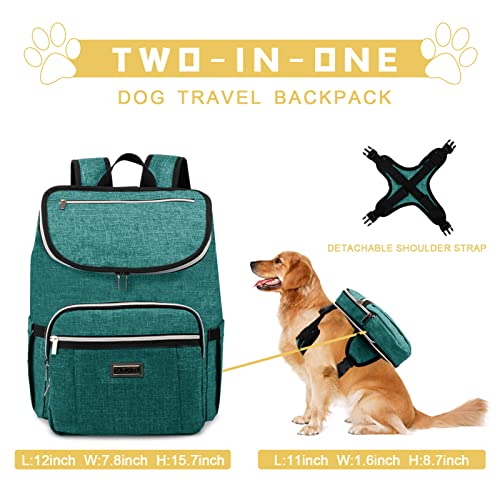 BAGLHER Dog Travel Bag Backpack Airline Approved Detachable Pet