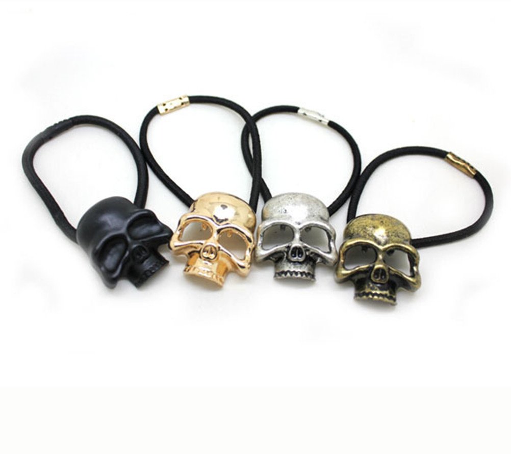 Amazon Com Cuhair Tm Girl Women Retro 4pcs Skull Punk Elastic
