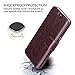 Belemay Compatible with Samsung Galaxy S8 Case, Genuine Leather Wallet Case, Premium Folio Flip Cover with Magnetic Closure, Kickstand, Card Holder Slots, Cash Pockets, Brown