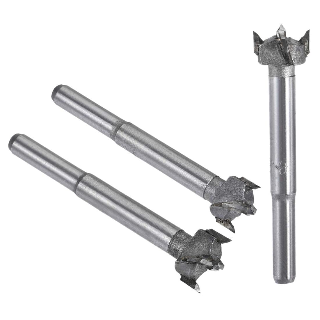 MACHSWON 3 PCS Forstner Drill Bits Tungsten Carbide Wood Hole Saw Opener Drill Bit 15mm+16mm+17mm Woodworking Drilling Boring Bit Cutter