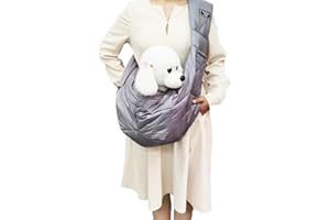 CYBERNOVA Small Pet Dog Cat Sling Carrier for 3-15 lbs, Warm and Windproof with Pocket,Hand-Free Pet Bag Dog Cat Puppy Carry 