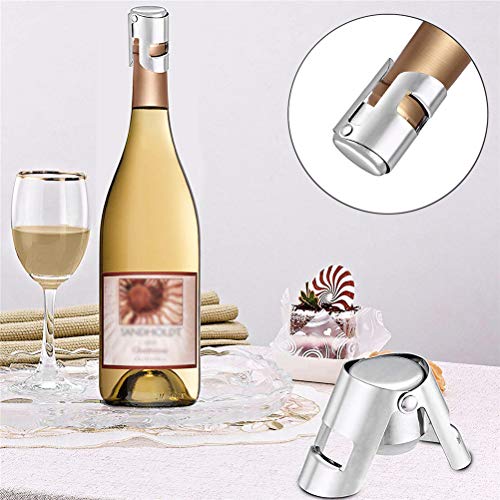 image for 2Buyshop Rose Gold Champagne Stopper Stainless Steel Fizz Saver Champa