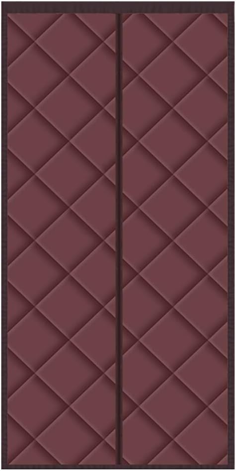 HMHD Magnetic Thermal Door Curtain, Anti Snowstorm Cotton Magnetic Screen Door Bi Fold Doors Self-Closing, for Back Doors, Front Doors, Patio Doors -Brown-70x200CM
