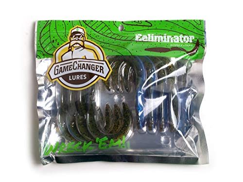 Catch Co Gamechanger Lures Eeliminator Grub Watermelon Red FLK 4.5"