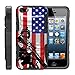 TurtleArmor | Compatible with Apple iPhone SE Case | iPhone 5/5s Case [Hyper Shock] Rugged Hybrid Hard Shell Kickstand Fitted Holster Clip Military War Robot Android - American Soldier