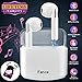  Wireless Earbuds with Charging Case,Bluetooth Earbuds with Mic for Running,Wireless Bluetooth Earphones with Microphone，Mini Sports Earbuds Compatible iOS Android Samsung Huawei Phones XR X 8 7 White