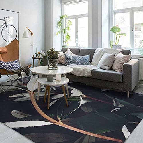 BAIYUDE Flower Graphic Graffiti Pattern 3D Printing Round Carpet Coffee Table Non-Slip Carpet Living Room Bedroom Carpet Mat 160X230cm