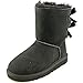 UGG Australia Children's Bailey Bow Little Kids Suede Boots,Black,US 4 Child US