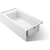 KOHLER K-26109-RA-0 Entity 60-Inch x 30-Inch Alcove Bath with Integral apron, integral flange and right hand drain, White