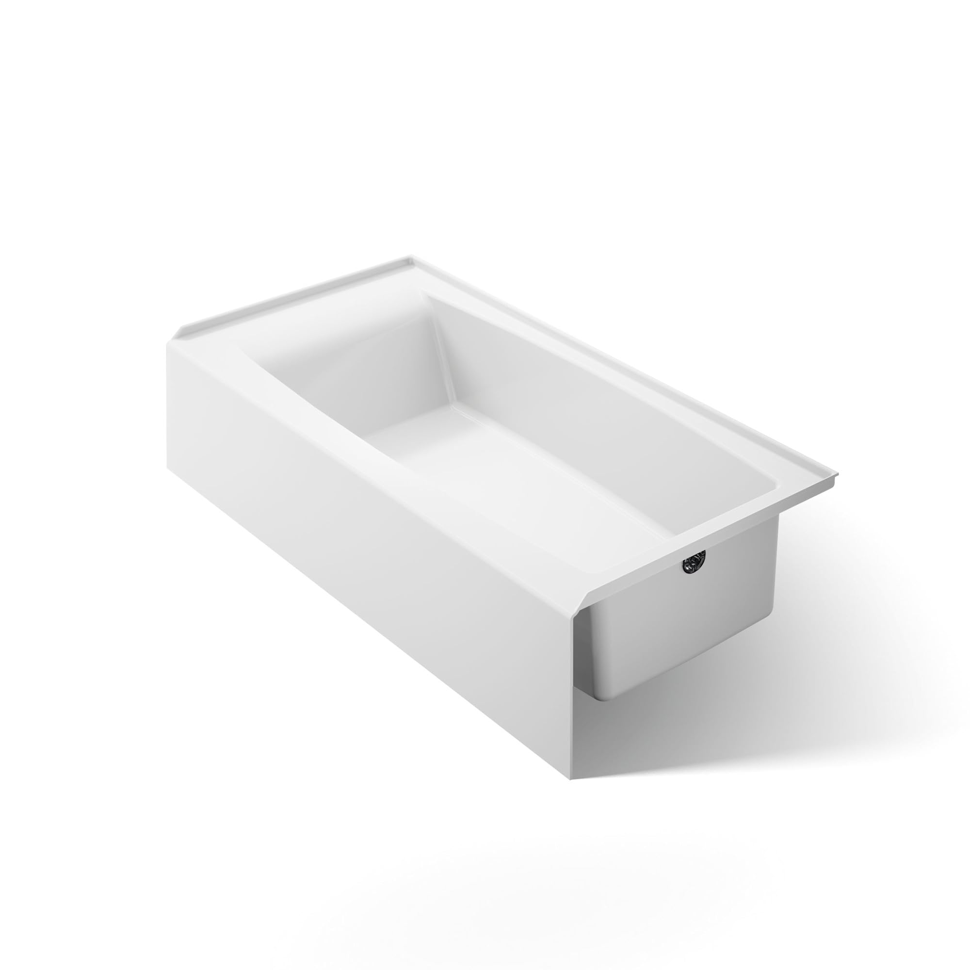Photo 1 of KOHLER K-26109-RA-0 Entity 60-Inch x 30-Inch Alcove Bath with Integral apron, integral flange and right hand drain, White