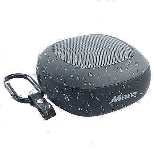 Melery Bluetooth Waterproof Speakers Outdoor Mini Portable Bluetooth 4.1 with NFC and Bass Stereo Sound for Smartphone,Black Color Melery Bluetooth Waterproof Speakers Outdoor Mini Portable Bluetooth 4.1 with NFC and Bass Stereo Sound for Smartphone,Black Color