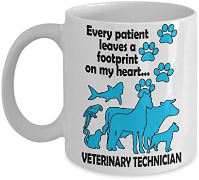 Veterinary Technician Patient Footprints Coffee Mug Gift