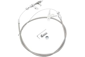 WONVON Transmission Kickdown Cable Kit,Stainless Braided Kick Down Cable Vehicle with a C4 Transmission For Ford C4/C6 (For Ford C6)