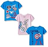 Marvel Little Boys' Toddler Avengers Assemble Up Super Value T-Shirt Pack, Assorted Colors, 3T - 3 pack