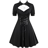 ROSE GAL Rosegal Plus Size Cutout Lace Up Ruched Shirted Collar A-Line Dress