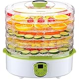 Greatic Household Digital Multi-Tier Food Dehydrator Food Dehydrating Machine with 5 Adjustable Trays for Fruits,Vegetables,Meat and More