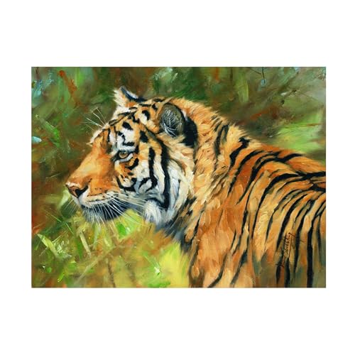Trademark Fine Art Canvas Wall Art - David Stribbling 'Young male retreats' Wal…