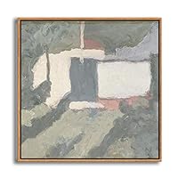 Framed Canvas Wall Art Metaphysical Still Life with Triangle by Giorgio Mordian Canvas Prints Home Artwork Decoration for Living Room,Bedroom - 16x16 inches