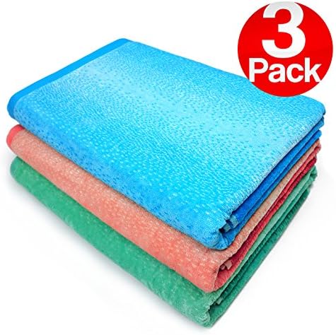Kaufman - Extra Large Velour Ombre-Jaquard Beach & Pool Towel Set - 3 Pc Pack. (1420)