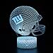 Deal Best NFL Team 3D Optical Illusion Smart 7 Colors LED Night Light Table Lamp with USB Power Cable (New York Giants)