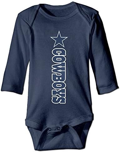 U9 6-24 Months Newborn Babys Boy's &amp; Girl's Dallas Star Logo Cowboys Long Sleeve Jumpsuit Outfits Navy Size 6 M
