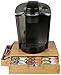 Mind Reader Bamboo 36 Capacity K-Cup Single Serve Coffee Pod Drawer with Side Condiment Caddy Organizer, Brown