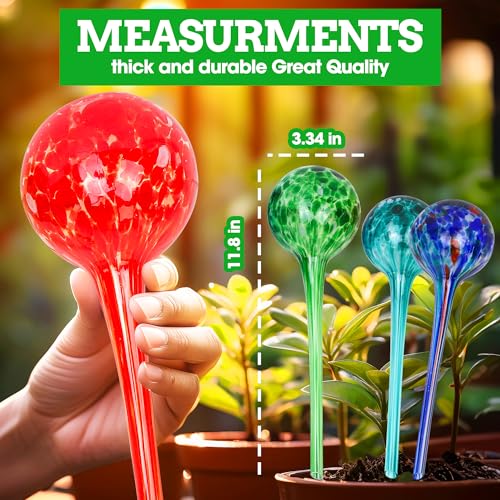 Besti Self-Watering Globes – 4-Pack Extra Large Watering Globes for Plants – Automatic Watering System for Potted Plants – Holds 380-400ml, Waters Plants Up to 2 Weeks (Set of 4 Extra Large)