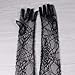 LUOEM Lace Spider Web Golves Halloween Cosplay Costume Supplies for Halloween Party and More(Black)