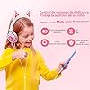 Kids-Headphones-with-Cat-EarLobkin-Wired-Headphones-Over-Ear-for-ChildrenFoldable-Headphone-with-Glowing-Light-for-Kindle-Fire-Samsung-iPad-Tablets-whitepink Kids Headphones with Cat Ear,Lobkin Wired Headphones Over Ear for Children,Foldable Headphone with Glowing Light for…