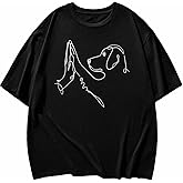 Puppy Shirts Graphic Tees for Women, Lines Funny Womens Oversized T Shirt Crewneck Short Sleeve Casual Tops