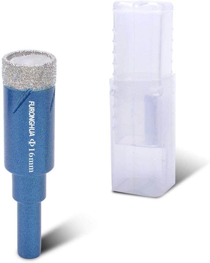Dry Diamond Drill Bit 16mm Diamond Tipped Drill Bits for Porcelain Tiles Glass with Wax Core All-Purpose Drilling