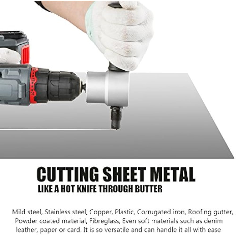 Double Headed Sheet Metal Nibbler Rexbeti Drill Attachment Metal Cutter