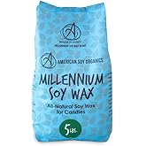 American Soy Organics - 5 lb Bag of Millennium Wax Natural Soy Wax for Candle Making