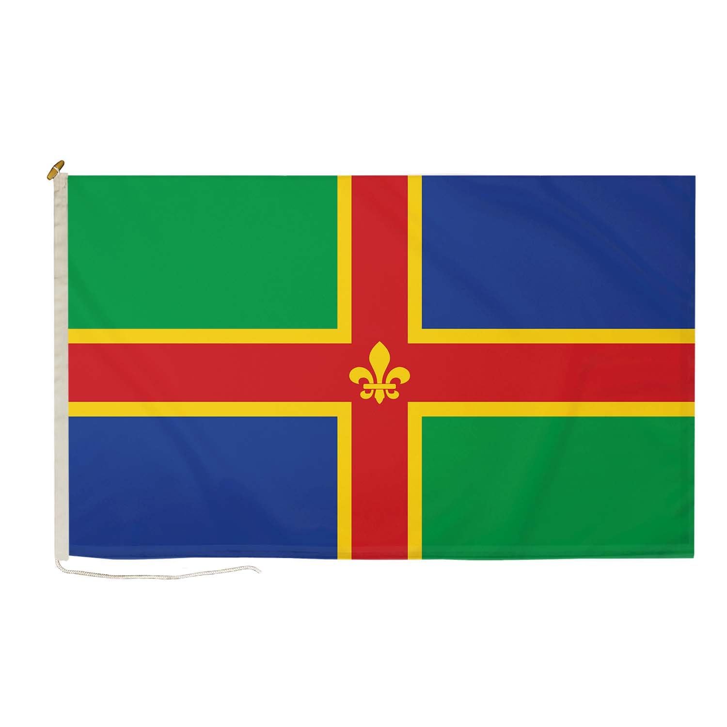 DuraFlag Lincolnshire Flag Premium Quality Flags With Rope & Toggle Fittings Reinforced Stitching 150gsm Suitable For Flagpoles (3ft x 2ft (90cm x 60cm))