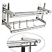 PNBB Stainless Steel Double Towel Bar 24 inch wih 5 Hooks,Bathroom Shelves，Towel Holders Bath,Towel Rack,Bathroom Shelves (40cm)