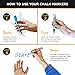 Fayfaire Chalk Markers | Liquid Erase Markers | 4 Colors, Erasable, Non-Toxic | Use On Nearly Any Surface | 4 Pack