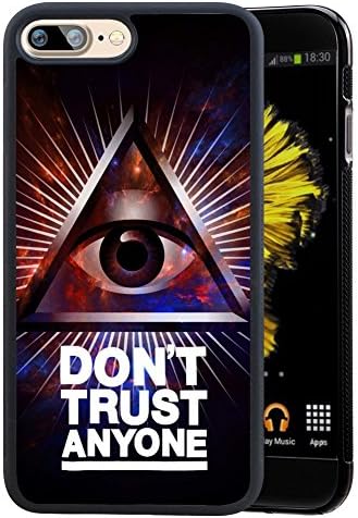iPhone 7 Plus 5.5 Case,Illuminati Don't Trust Anyone Black TPU and PC Protective Bumper [Slim Fit ] Case For iPhone 7 Plus 5.5